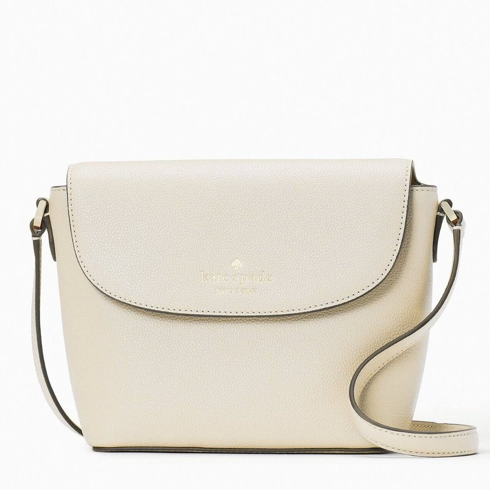 New Kate Spade Emmie Flap Crossbody Leather Buttermilk Glaze
